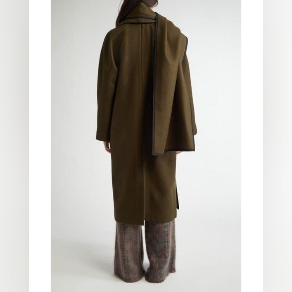 ZANKOV Women's Julien Oversize 100% Wool Coat In Brown XS/S US 2 - 4 Org $1,995 - Picture 4 of 16